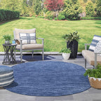 Nourison Home Nourison Essentials Navy Blue 6' x 9' Oval Area Rug - Easy Clean, Non Shedding, Bed Room, Living Room, Dining Room, Kitchen (6' x 9' Oval)