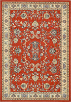 Unique Loom Sialk Hill Collection Area Rug - Washington (7' 1" x 10' Rectangle Terracotta/Cream)