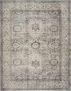 ReaLife Rugs Machine Washable Area Rug - Living Room Bedroom Bathroom Kitchen Entryway Office - Padded Low Pile Stain Resistant Premium - Boho Farmhouse Vintage - Paz - Beige Gray Ivory 7'6" x 9'6"