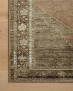 Loloi Magnolia Home by Joanna Gaines Sinclair Collection SIN-06 Clay/Tobacco 7'-6" x 9'-6", .25" Pile Height, Machine Washable, Area Rug