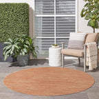 Nourison Home Nourison Essentials Rust 4' x Round Area Rug - Easy Clean, Non Shedding, Bed Room, Living Room, Dining Room, Kitchen (4' x Round)