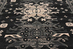Unique Loom Taftan Collection Border Geometric Tribal Inspired Design Area Rug (7' 0 x 10' 0 Rectangular, Black/ Gray)