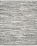 SAFAVIEH Rag Rug Collection Area Rug - 10' x 14', Grey, Handmade Boho Stripe Cotton, Ideal for High Traffic Areas in Living Room, Bedroom (RAR121A)