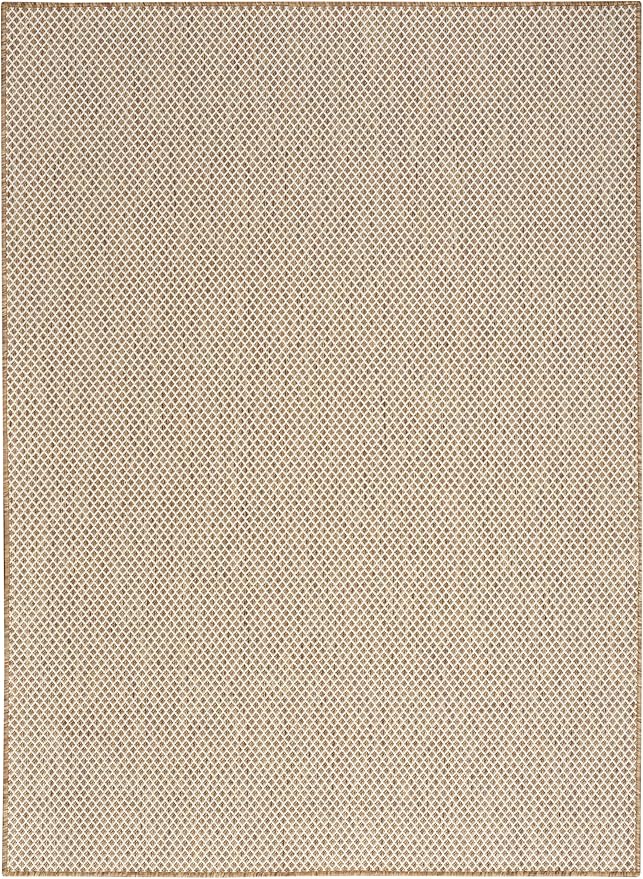 Nourison Home Courtyard Jute Ivory 6' x 9' Area Rug - Easy Clean, Non Shedding, Bedroom, Living Room, Dining Room, Kitchen
