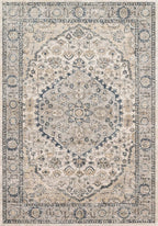 Loloi Teagan Collection TEA-01 Natural/Lt. Grey 7'-11" x 10'-6" Area Rug, Large, Soft Neutral Rug, High-Traffic for Living Room, Bedroom, Home Office, Dining Area