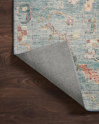 Loloi Margot Collection MAT-06 Denim/Multi 2'-6" x 9'-6" Runner Rug feat. CloudPile, No-Shed Easy Clean Large Patterned Area Rug for Living Room, Bedroom, Dining Area