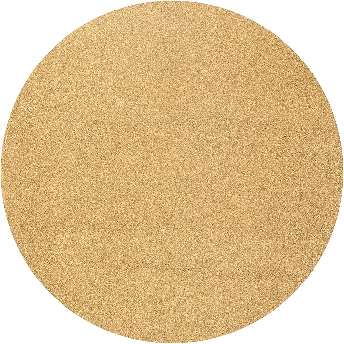 JONATHAN Y Haze Solid Low-Pile Mustard 6' Round Indoor Area Rug, Coastal,Bohemian,Minimalist,Classic, Easy-Cleaning for Living Room,Bedroom,Kitchen,Pet Friendly,Non-Shedding (SEU100B-6R)