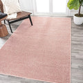 Eyely UES100P-3 Supersoft Haze Solid Low-Pile Indoor Area Rug Casual;Contemporary;Solid;Traditional, Bedroom, Kitchen, Living Room, Easy-Cleaning, Non-Shedding, 3 X 5, Pink