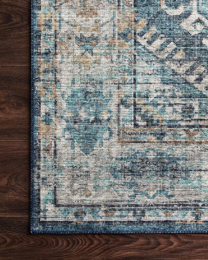 Loloi Skye Collection SKY-03 Denim/Natural 7' x 9' Oval Area Rug