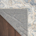 Nourison Home Astra Machine Washable Traditional Grey/Blue 3'3" x 5' Area Rug, Easy Clean, Non Shedding, Bed Room, Living Room, Dining Room, Kitchen (3x5)
