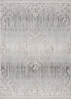 Hauteloom Poydras Farmhouse Living Room Bedroom Modern Moroccan Area Rug - Soft Shaggy High Low Carpet - High Pile - Bohemian, Boho - Gray, Beige, Cream - 6'7" x 9'