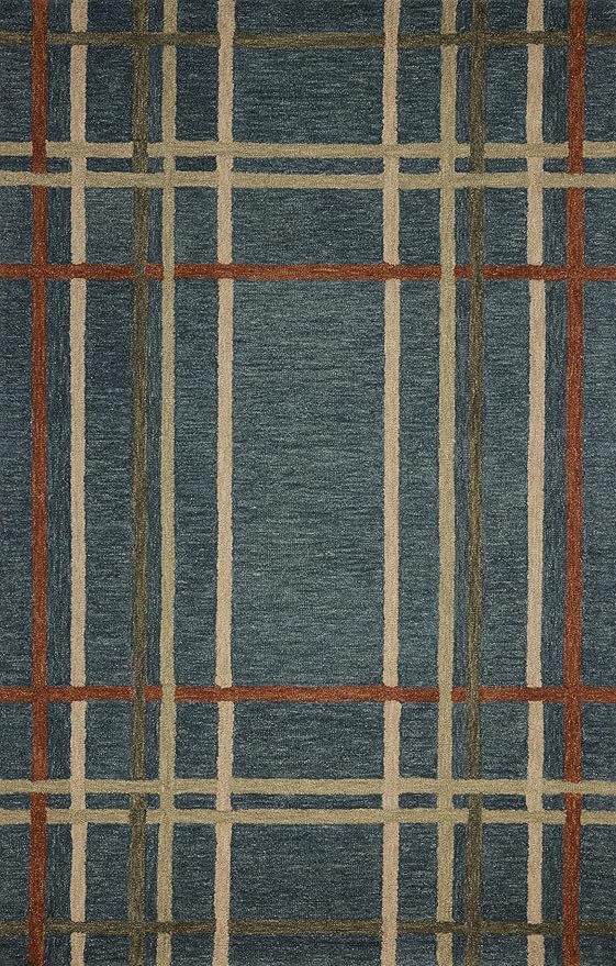 Loloi Magnolia Home by Joanna Gaines Waylon Collection WAY-01 Denim/Multi 5'-0" x 7'-6" Area Rug
