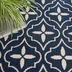 Nourison Home Nourison Essentials Navy Ivory 8' x 10' Area Rug - Easy Clean, Non Shedding, Bed Room, Living Room, Dining Room, Kitchen (8' x 10')