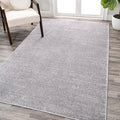 Eyely UES100A-5 Supersoft Haze Solid Low-Pile Indoor Area Rug Casual;Contemporary;Solid;Traditional, Bedroom, Kitchen, Living Room, Easy-Cleaning, Non-Shedding, 5 X 8, Gray