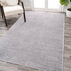 Eyely UES100A-3 Supersoft Haze Solid Low-Pile Indoor Area Rug Casual;Contemporary;Solid;Traditional, Bedroom, Kitchen, Living Room, Easy-Cleaning, Non-Shedding, 3 X 5, Gray