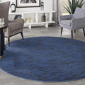 Nourison Home Nourison Essentials Midnight Blue 8' x Round Area Rug - Easy Clean, Non Shedding, Bed Room, Living Room, Dining Room, Kitchen (8' x Round)