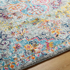 Livabliss Area Rugs - 5x7 Odelia Vintage Boho Beige Mustard Gray Area Rug for Living Room Bedroom - Floral Medallion Stain Resistant Carpet for Kitchen, Nursery, Office (5'3" x 7'3")