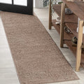 Eyely UES100J-210 Supersoft Haze Solid Low-Pile Indoor Runner Rug Casual;Contemporary;Solid;Traditional, Bedroom, Kitchen, Living Room, Easy-Cleaning, Non-Shedding, 2 X 10, Brown