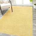 Eyely UES100B-8 Supersoft Haze Solid Low-Pile Indoor Area Rug Casual;Contemporary;Solid;Traditional, Bedroom, Kitchen, Living Room, Easy-Cleaning, Non-Shedding, 8 X 10, Mustard