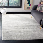 SAFAVIEH Area Rug 6x9 - Adirondack Collection - Ivory & Silver, Modern Ombre Design, Non Shedding & Easy to Clean, Ideal for Living Room, Bedroom, Office, Dining Space (ADR113B)