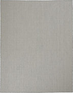 Nourison Home Courtyard Ivory Charcoal 8' x 10' Area Rug - Easy Clean, Non Shedding, Bed Room, Living Room, Dining Room, Kitchen (8' x 10')