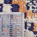 SAFAVIEH Madison Collection Accent Rug - 4' x 6', Orange & Beige, Boho Diamond Distressed Design, Non-Shedding & Easy Care, Ideal for High Traffic Areas in Entryway, Living Room, Bedroom (MAD418P)
