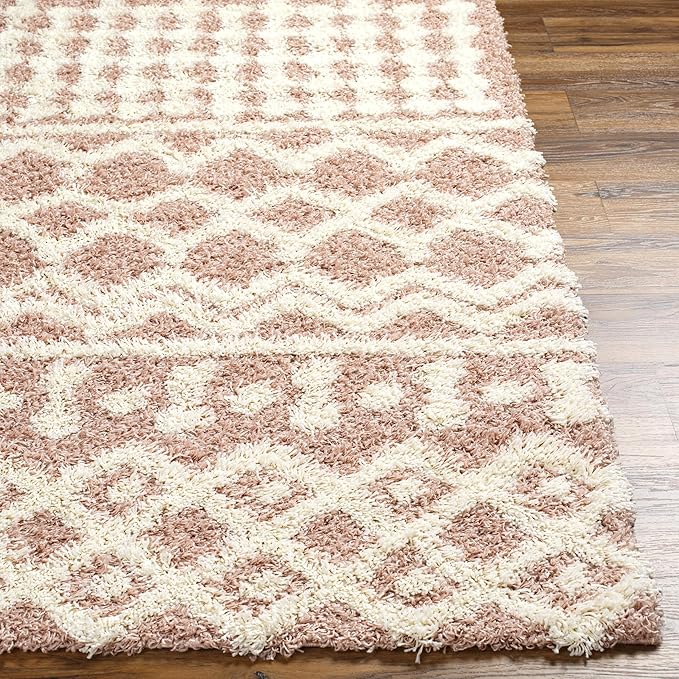 Livabliss Hapsburg Moroccan Shag Area Rug,7'10" x 10'3",Dusty Pink