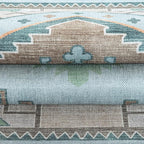 Fame Living Washable Area Rug. Modern Farmhouse. Vintage. Turkish. Bohemian. Distressed. Oriental. Traditional. Rugs for Living Room. Dining. Bedroom. Office. Entryway. Foyer. (856GG, 5'9" x 8'9")