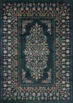 Loloi Rifle Paper Co. Laurel Collection LAU-02 Navy 5'-3" x 7'-8" Area Rug