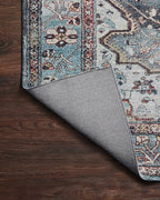 Loloi Margot Collection MAT-05 Ocean/Brick 2'-6" x 9'-6" Runner Rug feat. CloudPile, No-Shed Easy Clean Large Patterned Area Rug for Living Room, Bedroom, Dining Area
