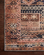 Loloi Layla Collection LAY-14 Mocha/Blush 2'-3" x 3'-9" .13" Thick Accent Rug, Soft, Durable, Vintage Inspired, Distressed, Low Pile, Non-Shedding, Easy Clean, Printed, Living Room Rug