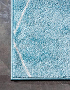 Unique Loom Trellis Frieze Collection Area Rug - Geometric (10' x 14' 1", Light Blue/ Ivory)