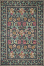 Loloi Rifle Paper Co. Rosa Collection RSA-01 Black 2'-6" x 7'-6" Runner Rug