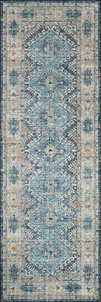 Loloi Skye Collection SKY-03 Denim/Natural 2'-6" x 12'-0" Runner Rug