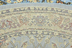 Unique Loom Sialk Hill Collection Area Rug - Washington (7' 10" Round Light Blue/Navy Blue)
