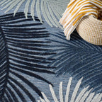 Nourison Home Suncoast Denim 9' x 12' Area Rug - Easy Clean, Non Shedding, Bed Room, Living Room, Dining Room, Kitchen (9' x 12')