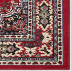 Home Dynamix Premium Sakarya Traditional Medallion Border Area Rug, Claret, 3'7"x5'2" Rectangle