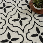 Nourison Home Nourison Essentials Ivory Black 4' x 6' Area Rug - Easy Clean, Non Shedding, Bed Room, Living Room, Dining Room, Kitchen (4' x 6')