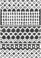 Livabliss Hapsburg Moroccan Shag Area Rug,9'3" x 12',Black/White