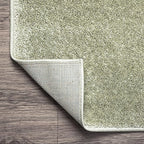 Eyely UES100O-4OV Supersoft Haze Solid Low-Pile Indoor Area Rug Casual;Contemporary;Solid;Traditional, Bedroom, Kitchen, Living Room, Easy-Cleaning, Non-Shedding, 4 X 6 Oval, Green