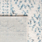 SAFAVIEH Tulum Collection Area Rug - 5' Square, Ivory & Turquoise, Moroccan Boho Tribal Design, Non-Shedding & Easy to Clean, Ideal for Living Room, Bedroom, Dining Space (TUL272E)