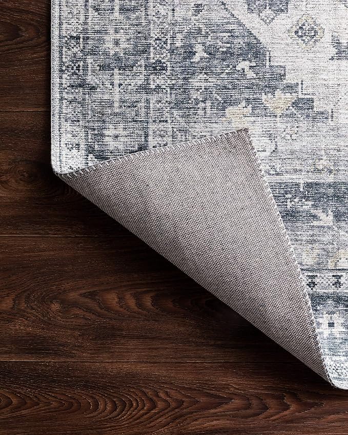 Loloi Skye Collection SKY-02 Silver/Grey 8'-0" x 8'-0" Round Area Rug