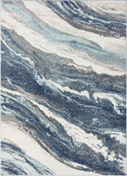 LUXE WEAVERS Lagos Collection 7983 Blue 6x9 Art Deco Area Rug