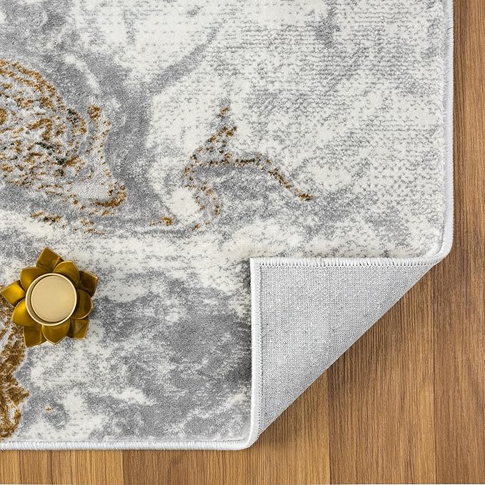 LUXE WEAVERS Marble Swirl Abstract Area Rug, Green 6x9