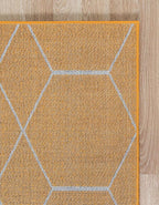 Unique Loom Trellis Frieze Collection Area Rug - Geometric (5' 1" x 8', Orange/ Ivory)