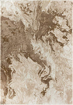 LUXE WEAVERS Marble Swirl Abstract Area Rug, Beige 6x9