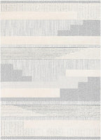 Well Woven Harlow Collection Briar Light Blue - Modern Tribal Minimalist Geometric 5x7 Area Rug - Ideal for Living Room, Dining Room & Bedroom - Durable, Stain Resistant & Easy to Clean