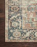 Loloi Margot Collection MAT-02 Terracotta/Lagoon 7'-6" x 9'-6" Area Rug feat. CloudPile, No-Shed Easy Clean Large Patterned Area Rug for Living Room, Bedroom, Dining Area