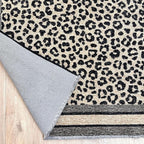 Alfa Rich 5x8 Leopard Beige Black Washable Area Rugs for Living Room Bedroom Kitchen Cotton Rug