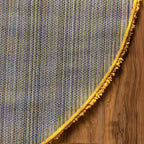 Unique Loom Solid Shag Collection Area Rug (7' 10" x 10' Oval, Tuscan Sun Yellow)